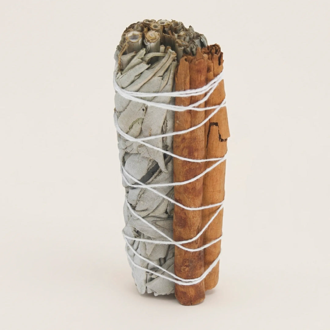 White & cinnamon sage